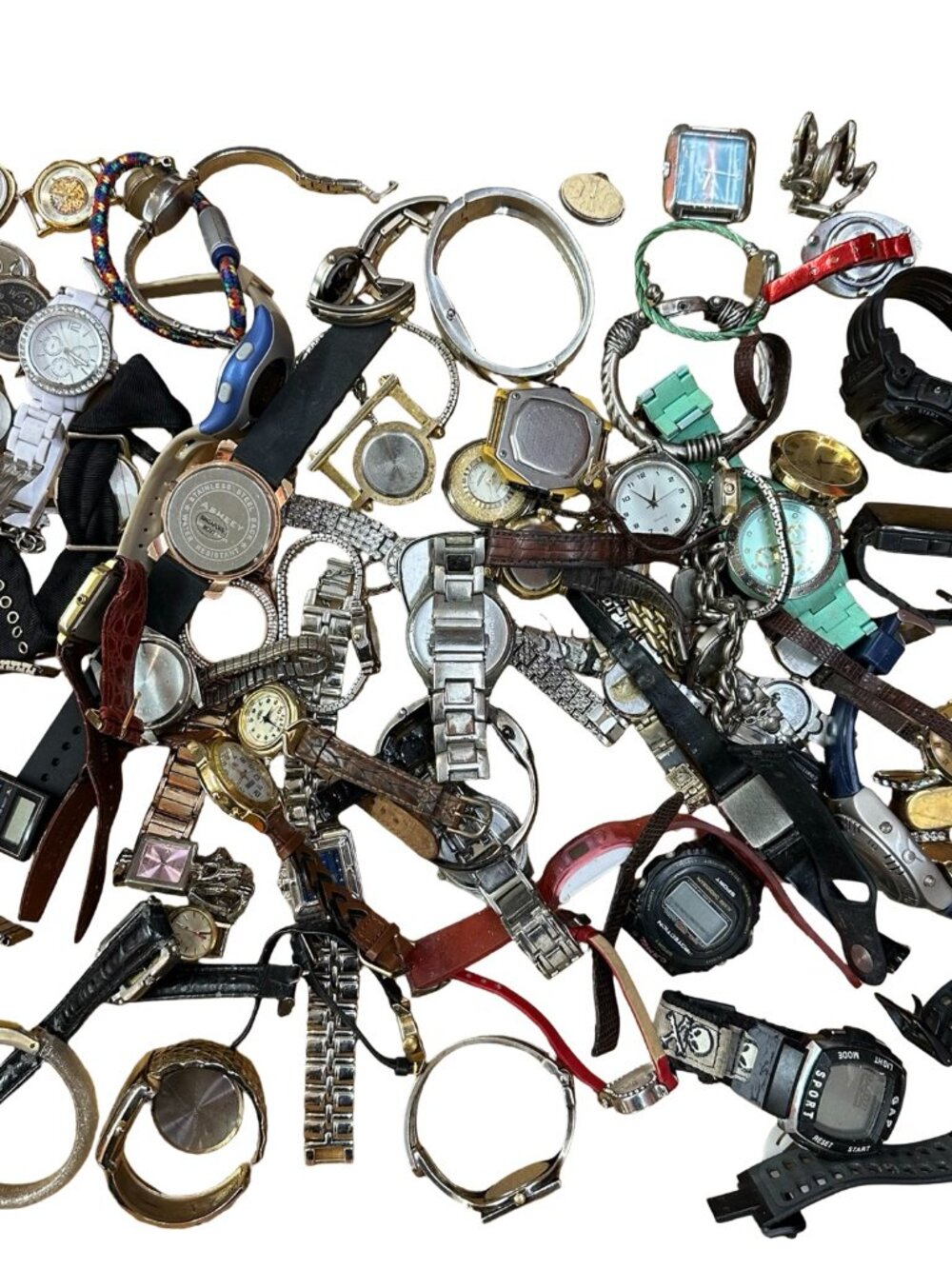 Watch Lot Parts Repair Mixed 50 Plus Untested Fashion Digital Analog